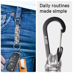 Paracord Keychain for Men Women Paracord Carabiner Backpack Keychain with Alu…