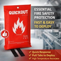 Fire Blanket Survival Cover for Kitchen – Home Safety Heat Protection for Sma…