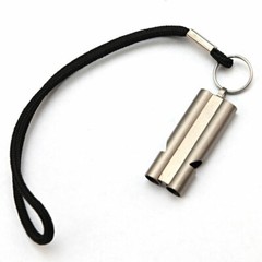 Titanium Keychain Whistle Lanyard Pocket Outdoor Life-saving Camping Tool EDC