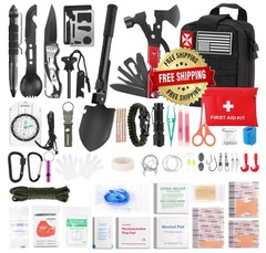 Kit de Supervivencia 256 en 1, Equipo y Equipo de Supervivencia Potente Negro US