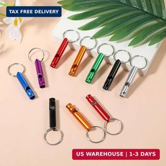120pcs Whistle Keychain Bulk, Aluminum Whistles for Camping, Multicolor Outdoor
