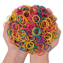 Foshine Rubber Bands Small Mini Elastic Band Yellow Blue Green Multicolour