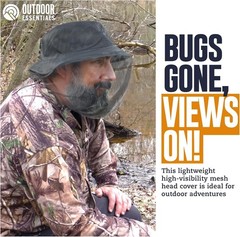 Breathable Bug Mesh Head Net for Hiking, Fishing & Gardening – One Size Fits All