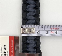 SecureLine Survival Bracelet Nylon Paracord Rope – Large, Black/Grey