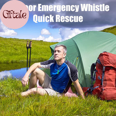 6 Pcs Emergency Whistle with Key Chain, Aluminum Extra Loud Safety Survival Whis