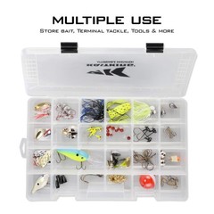 KastKing Tackle Boxes, Plastic Box, Four 3700 (Tray Size: 14″x8.75″x1.75″)