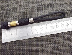 Stainless Steel & brass knife Lanyard Bead Paracord beads crafted for EDC gear