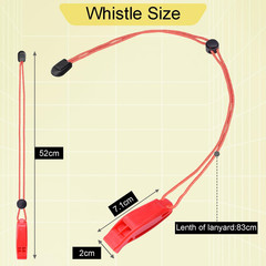 4 Pack Emergency Whistles, Loud Shrill Safety Whistle 4pcs Orange