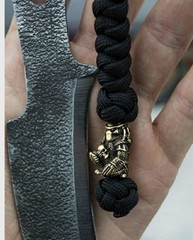 Predator Bead Brass Paracord EDC Lanyard Knife Bead Handmade