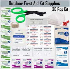 30 Pcs Outdoor First Aid Kit Emergency Survival Medical Supplies for Travel IFAK