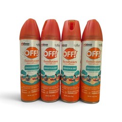 OFF! Family Care Smooth & Dry Insect Spray Repellent Powder Dry 4-Pack 4oz ea