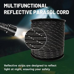 4mm 200ft Reflective 550 Paracord Rope Parachute Cord Type III 7 Strand Cord