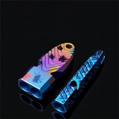 Titanium Emergency Whistle EDC Safety Survival Whistle Outdoor Pet Training Gift