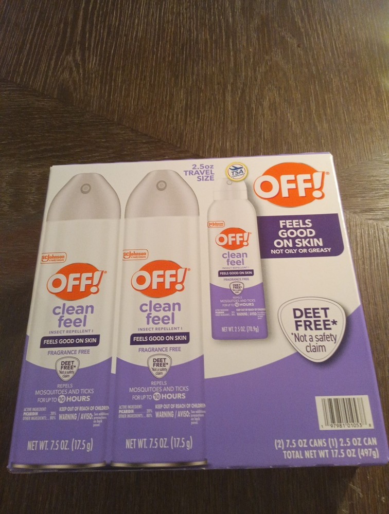 OFF! Clean Feel Mosquito & Tick Repellent Picaridin DEET-free Bug Spray Set