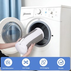 Shoe Washing Machine Bags, 2 PCS Bag for 16 x 8 Inch, Grey+White