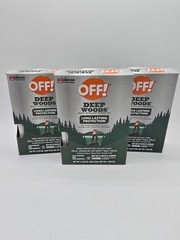 3x Off! Deep Woods Insect Repellent Towelettes Long Lasting Protection 12-Pack