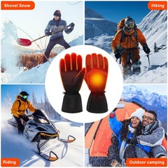 GEMSTONEGO Heated Gloves for Men Women – Electric Hand Warmers Large, Black