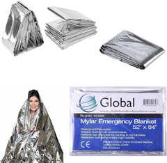 Emergency Mylar Thermal Blankets – 4 Pack | Survival Space Fire Blankets for Out