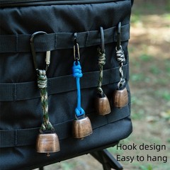 Outdoor Iron Bell Keychain Vintage Style for Camping & Hiking
