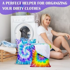 2 Pcs Large Travel Laundry Bag Waterproof With Handle – Large, Tie Dye