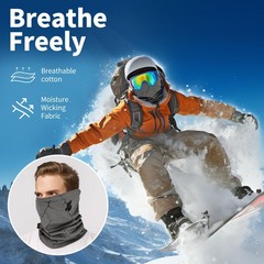 LANLFY 2pcs Flame Resistant Face Mask for One Size, Paisley 1pc & Grey