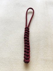 550 Paracord Keychain ID Lanyard Knife Multitool USA Imperial Red Black Stripes