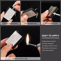 Lighter Flint Magnesium Emergency Fire Starter Camp Survival Refill Waterproof