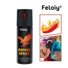Feloiy 2oz Black Flip Top Safety Lock Pepper Spray For Self Defense