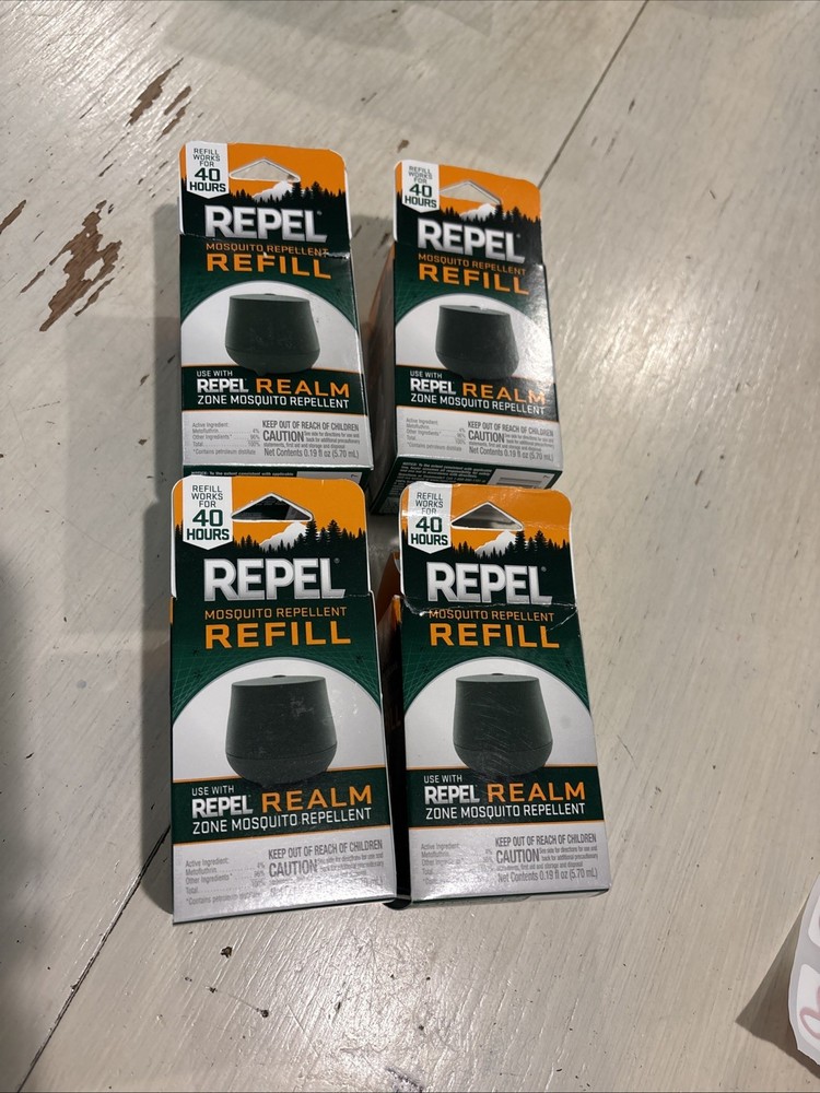 4 Pack Bundle Lot Realm Zone Mosquito Repellent Refills Refill