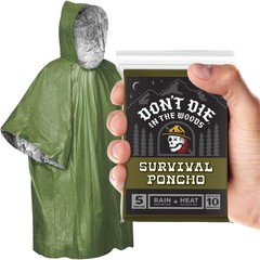 Mylar Emergency Poncho Rain Heat Survival