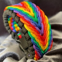 Paracord Bracelet Rasta, LGBT Rainbow, different colours, easy release clasp