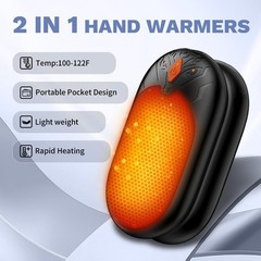 Ajvv Hand Warmers Rechargeable 2 Pack Electric Hand Warmer Up To 24Hrs