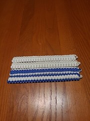 8″ Paracord Bracelet With Copper Wire Core – 4 Pack – Blue & White