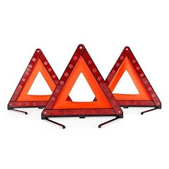 DEDC Warning Triangle, Foldable Safety Triangle, Triple Warning Kit, 3 Pack