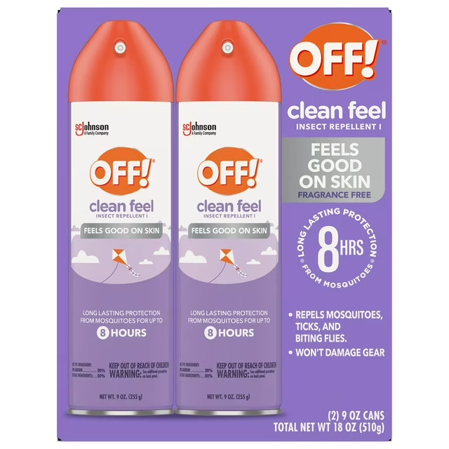 Off Clean Feel Insect Repellent 2 Pk 9oz Each