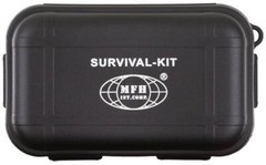 MFH | Max Fox | Survival Kit | Survival Kit | Small | 22 Piece | Black