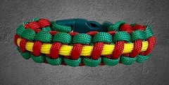 RASTA Paracord Survival Cobra w/ Insert Weave Standard Bracelet USA Made 🔥