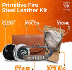 The Artisan Heritage Fire Kit – Hand-Forged Carbon Steel & English Flint in a Pr
