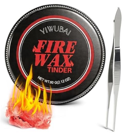 Survival Fire Starter Kit – Stainless Steel Tweezers for Clean Handling – Long