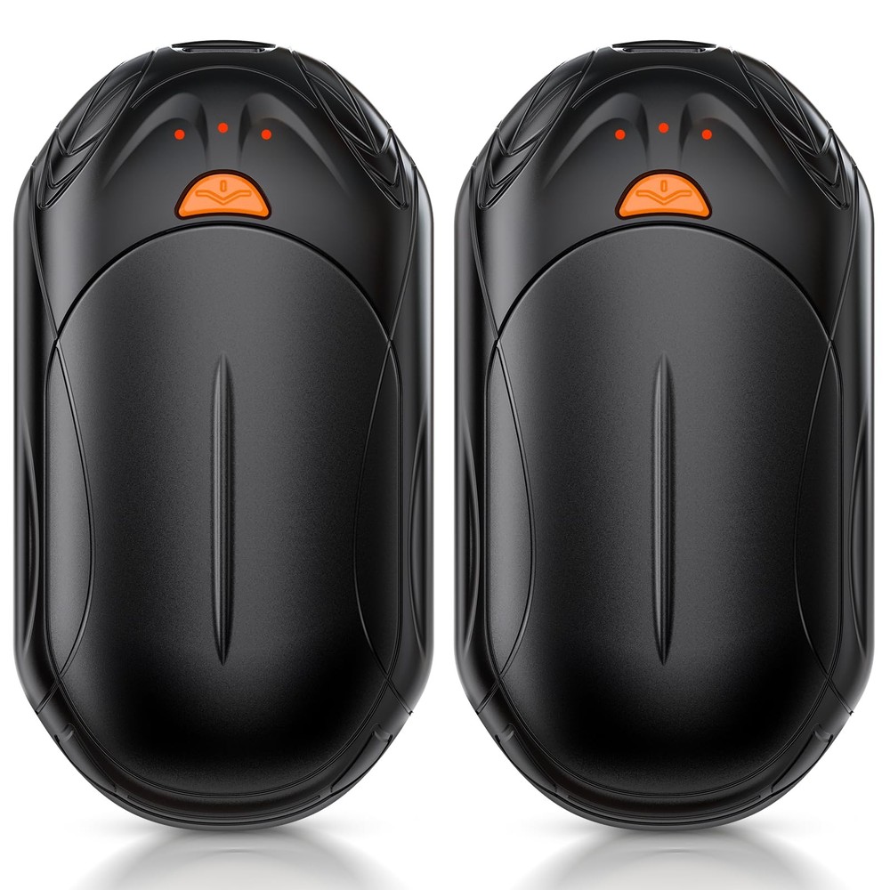 AI Hand Warmers Rechargeable 2 Pack, 20Hrs Long Safe Heat, Small, Black