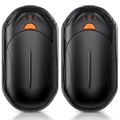 AI Hand Warmers Rechargeable 2 Pack, 20Hrs Long Safe Heat, Small, Black