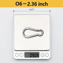 304 Stainless Steel Carabiner 2 inch, 3 inch, 4 inch, 5 Inch.Heavy Duty Carab…