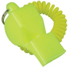 Fox 40 Classic Safety Neon Green Whistle with Coil
