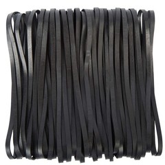 AMUU Rubber Bands Large Black 50 Pack 8inches Rubbers 50 PACK, 50