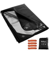 RedSwing Heavy Duty Survival Space Blanket 83x59in Black Reflective Thermal