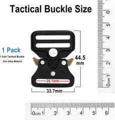 1 Inch Tactical Buckle for Paracord Bracelets, Metal Tactical Paracord Buckle Ha