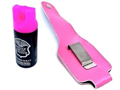 Police Magnum pepper spray 2 ounce HP Twist Lock Pink Holster Defense Protection