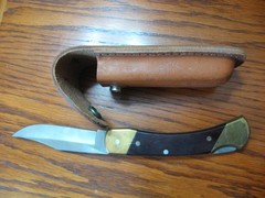 rmk99 Uncle Henry Schrade 8.7″ Folding Knife LB7 USA Wood Handle w/Sheath st135