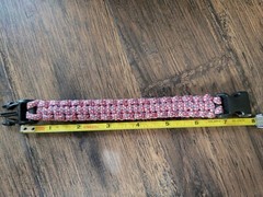 Handmade USA Paracord Bracelet 550 Multi Red-White-Blue Survival 3/4″ Buckle