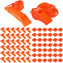 Emergency Whistles 100 Pcs Bulk Loud Safety Survival Lanyard Camping Coach Kids